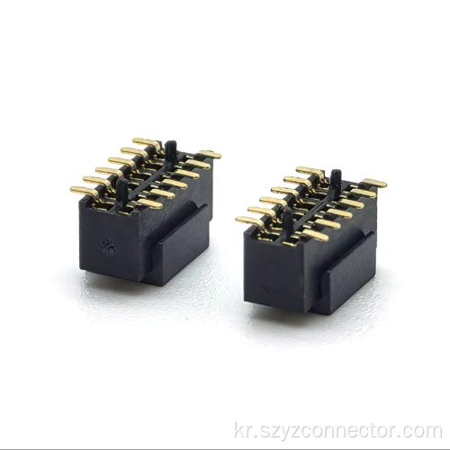 1.27mm 암 헤더 이중 행 SMT 검정색